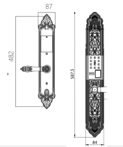 Khóa cửa điện tử biệt thự đại sảnh Avolock AC-996F-G 